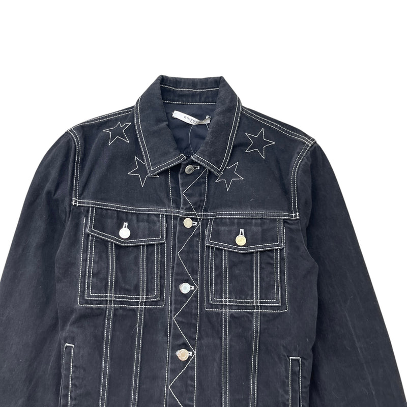 Men's Embroidered Stars Jacket Black Size M