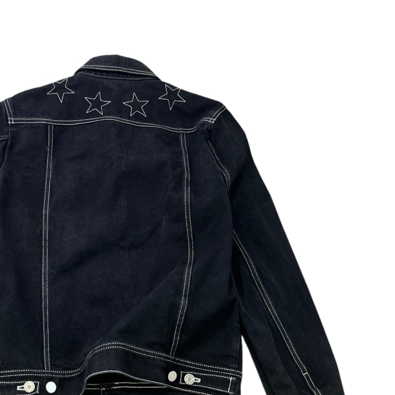 Men's Embroidered Stars Jacket Black Size M