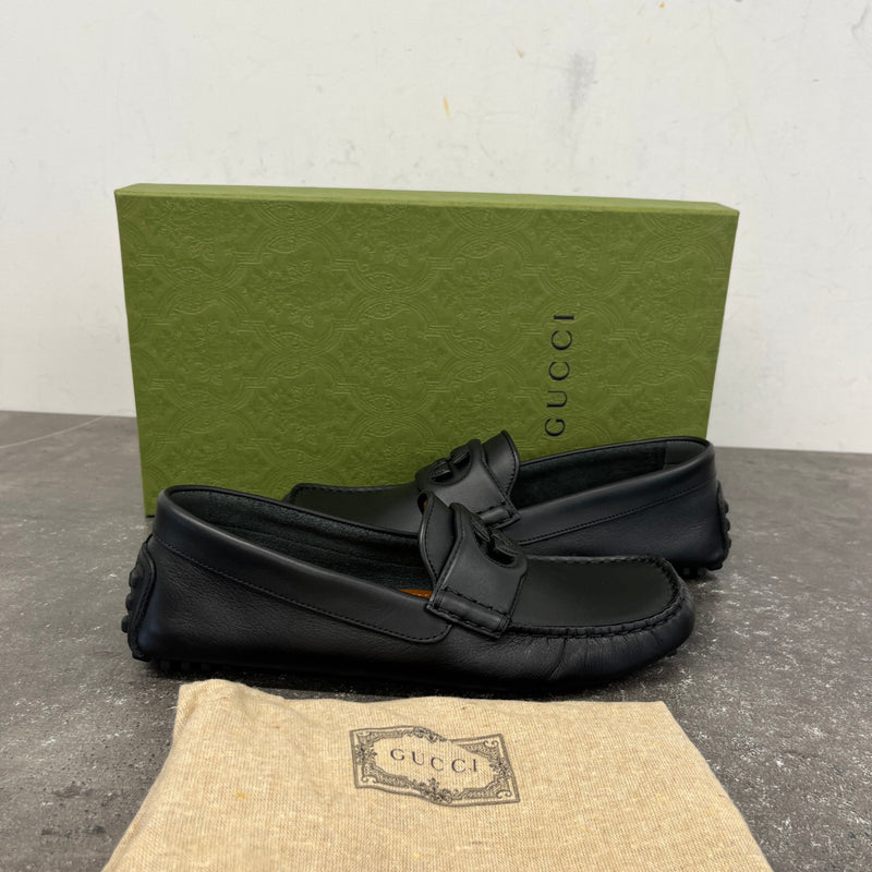 Men's GG Driving Loafers Black Size UK 6.5 / EU 40.5