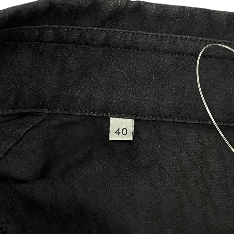Men's Oblique Long Sleeve Shirt Black Size M
