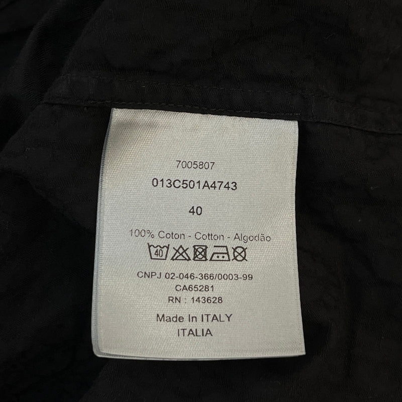 Men's Oblique Long Sleeve Shirt Black Size M
