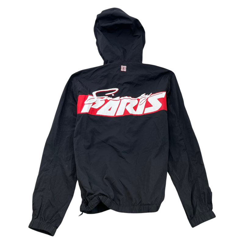 Men's Paris Logo Windbreaker Black Size S