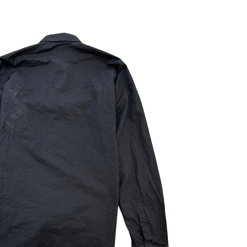 Men's Oblique Long Sleeve Shirt Black Size M