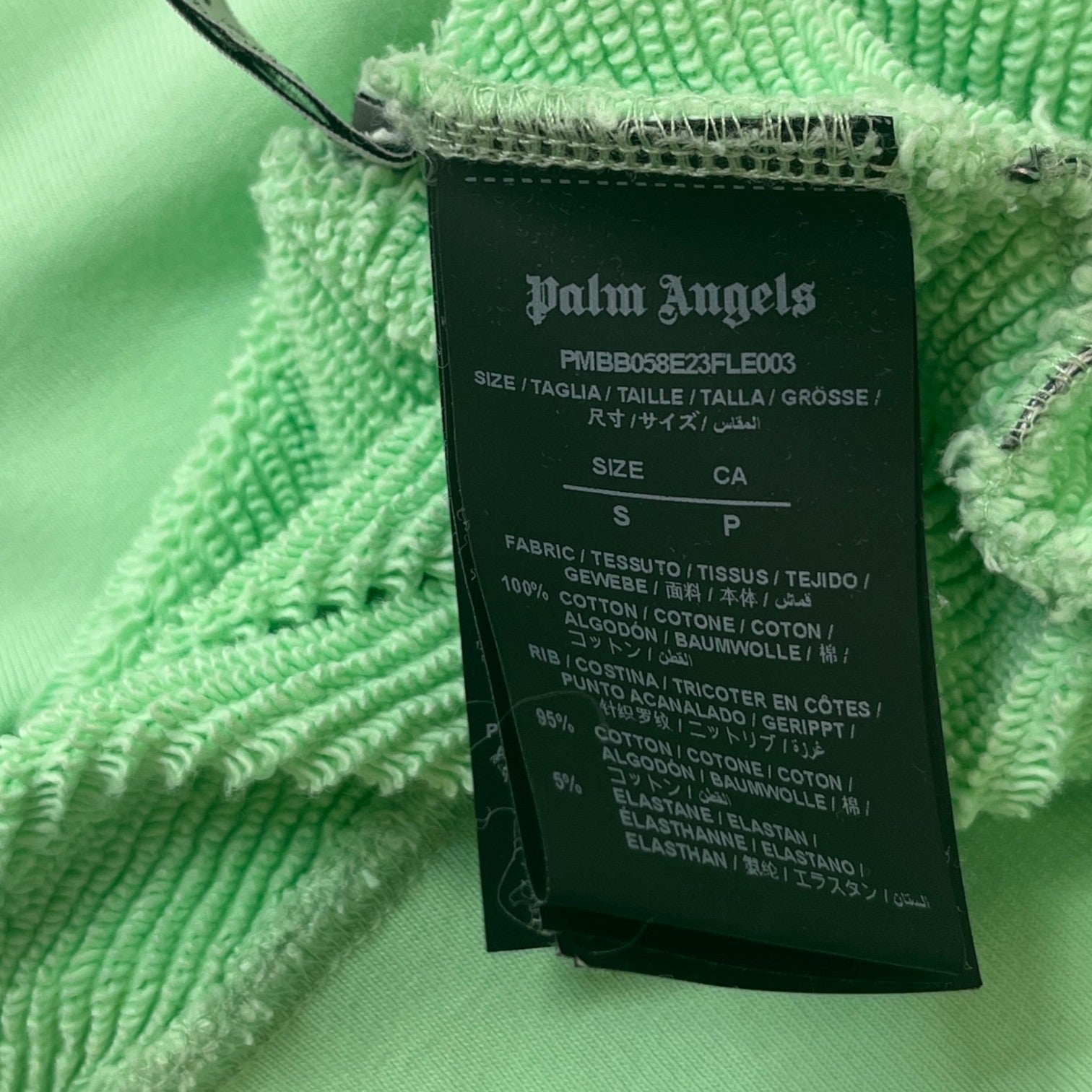 Palm Angels Men's Douby Logo Print Hoodie Green Size S - Photo 9