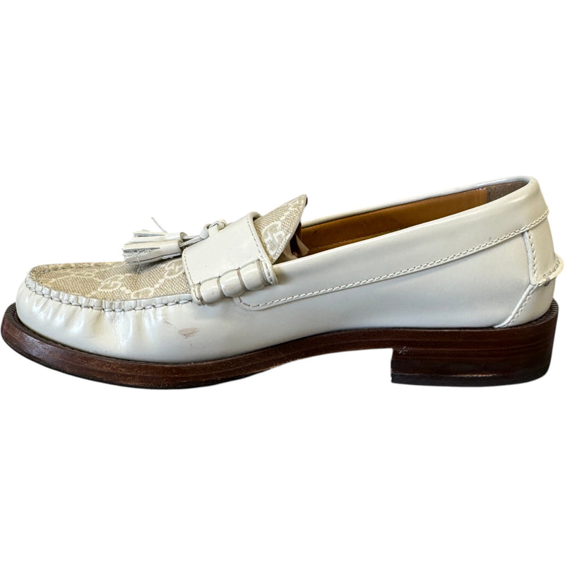 Women's GG Supreme Tassel Loafers Beige Size UK 4.5 / EU 37.5