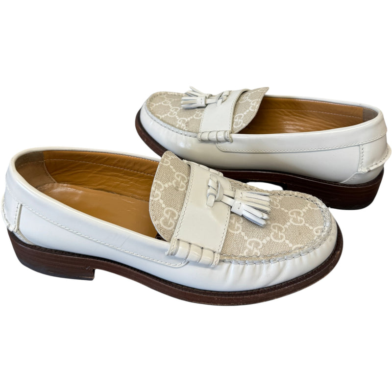 Women's GG Supreme Tassel Loafers Beige Size UK 4.5 / EU 37.5