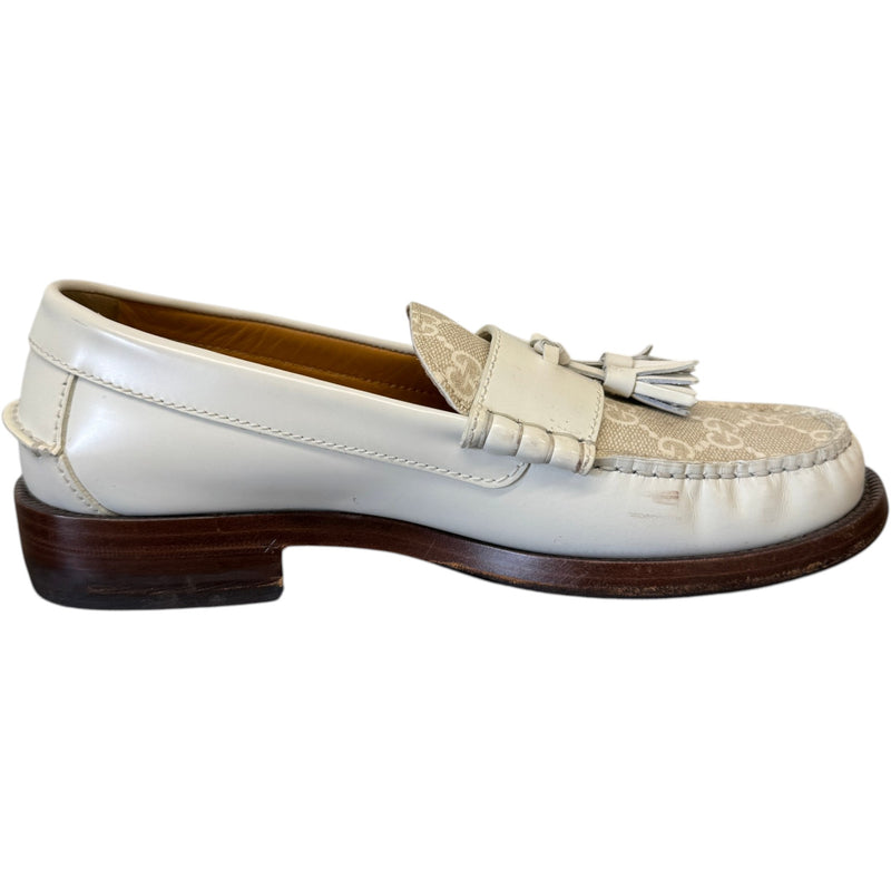Women's GG Supreme Tassel Loafers Beige Size UK 4.5 / EU 37.5