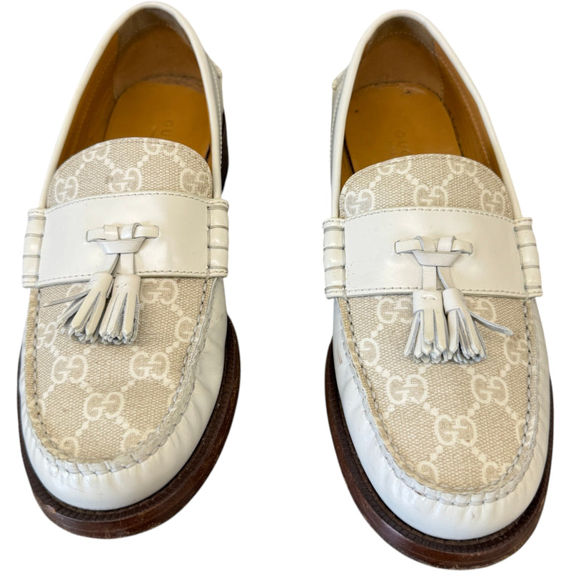 Women's GG Supreme Tassel Loafers Beige Size UK 4.5 / EU 37.5