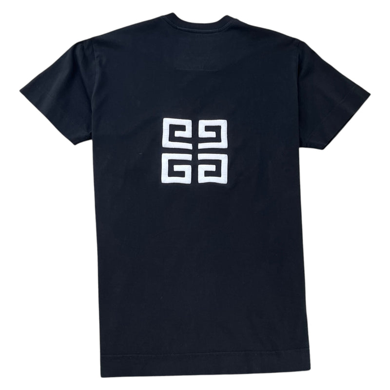 Men's Embroidered Logo T-Shirt Black Size XS