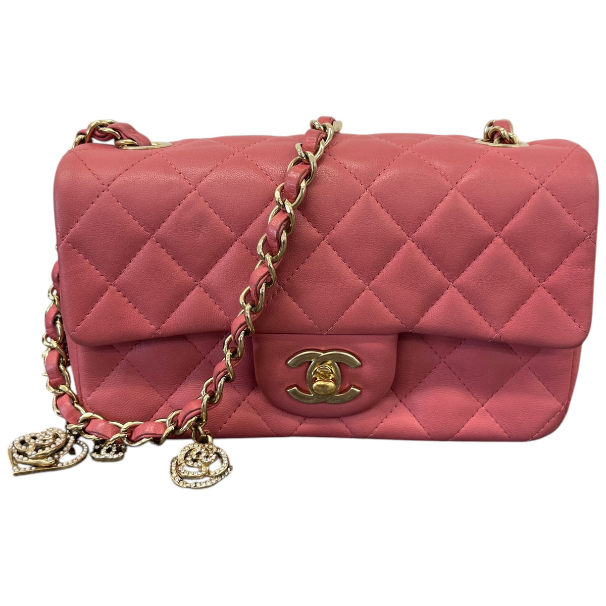 Women's Valentine Charms Mini Rectangular Flap Handbag Pink - Photo 1