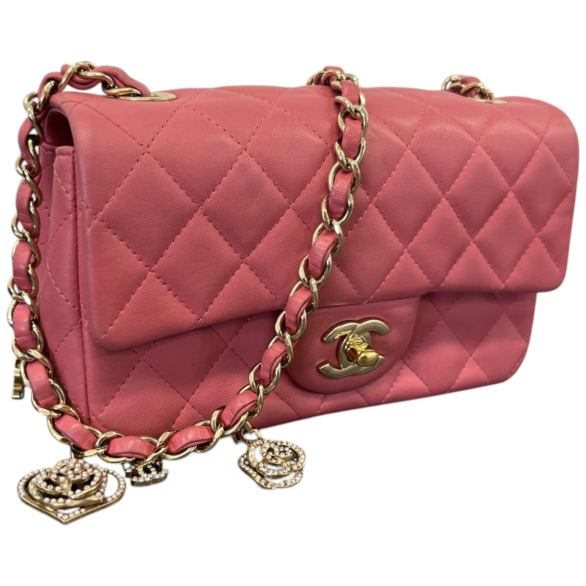Women's Valentine Charms Mini Rectangular Flap Handbag Pink - Photo 4