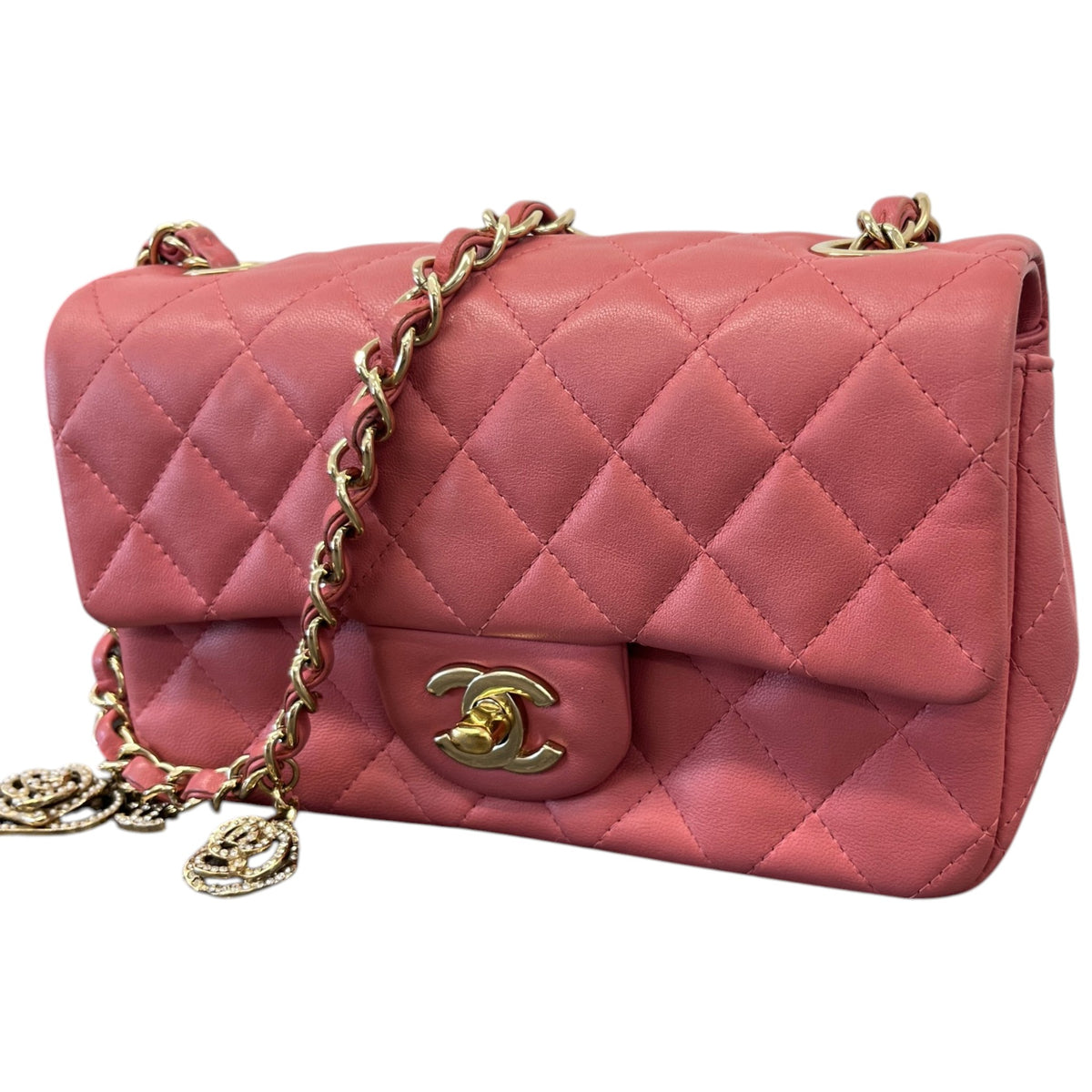 Women's Valentine Charms Mini Rectangular Flap Handbag Pink - Photo 5