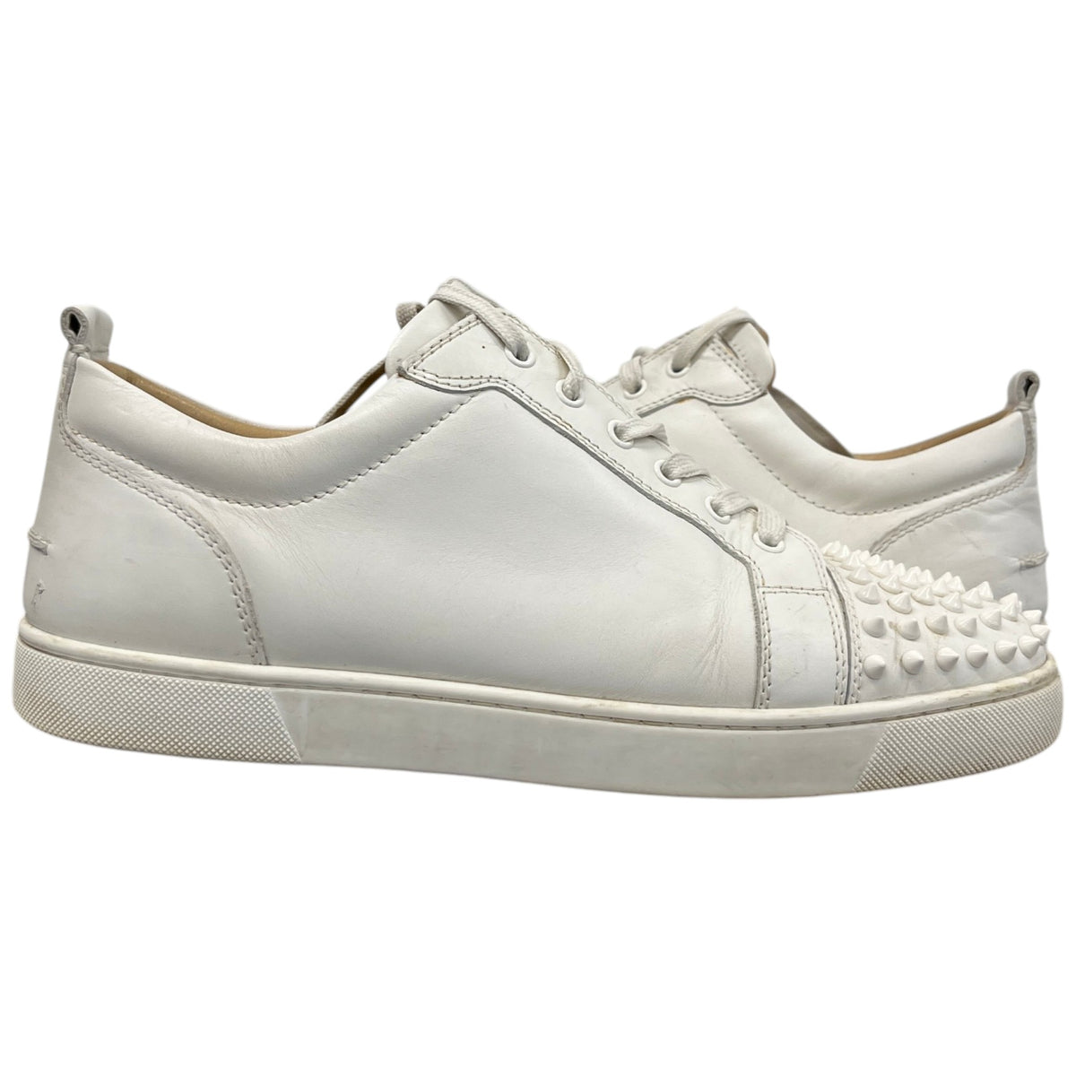 Men's Louis Junior Spikes Flat Low Trainers White Size UK 11 / EU 45 - Photo 3