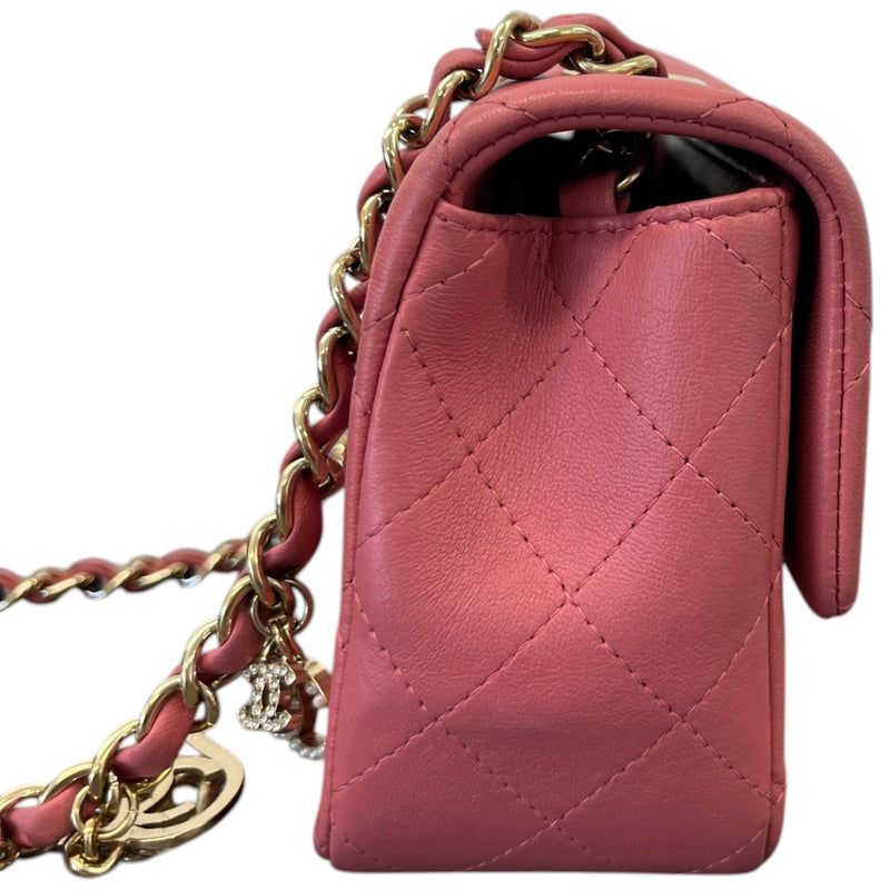 Women's Valentine Charms Mini Rectangular Flap Handbag Pink