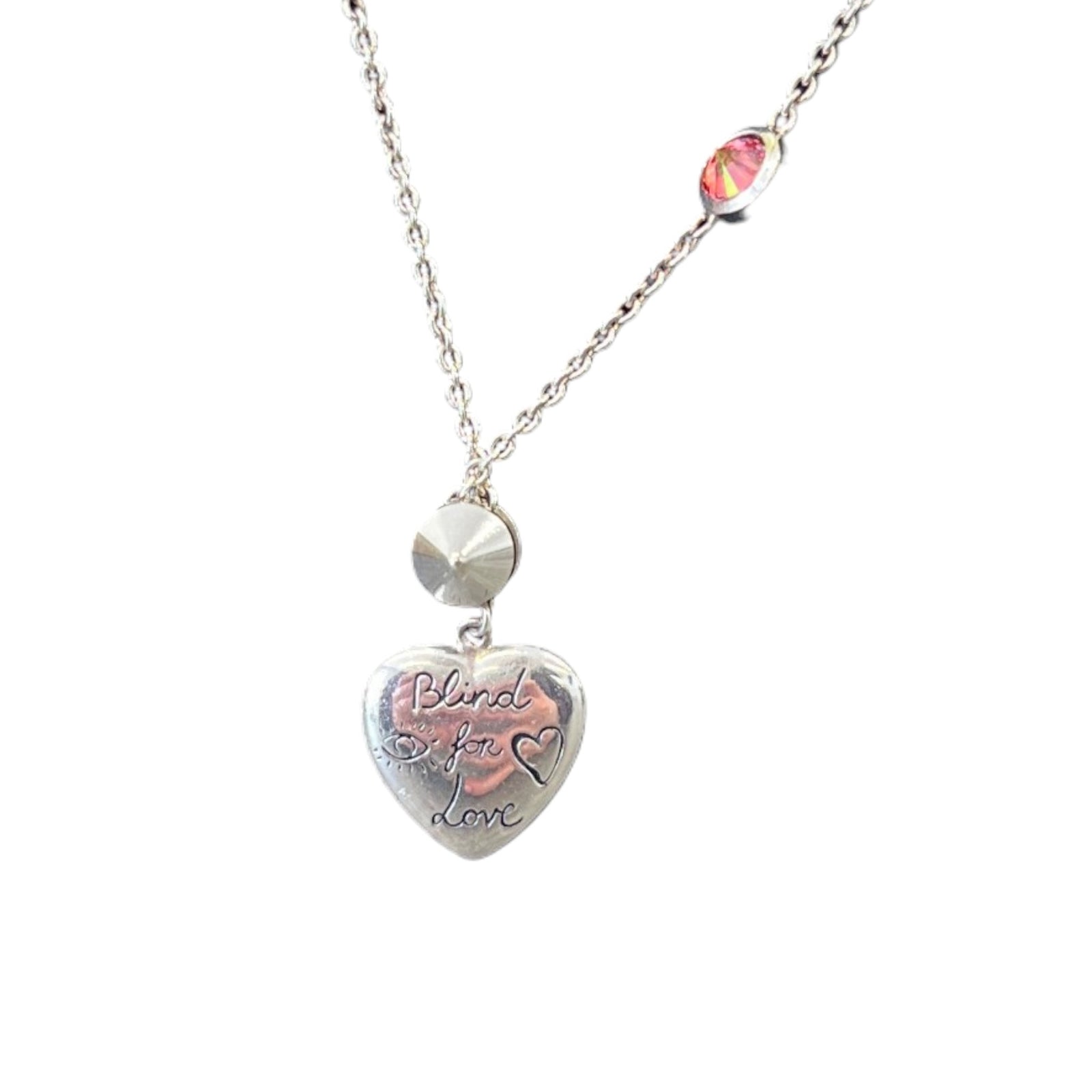 Women's Blind For Love Necklace + Earrings Silver - Photo 7