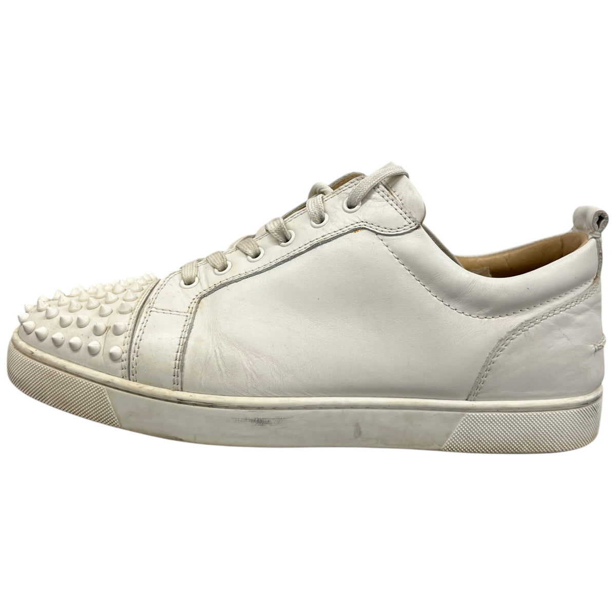 Men's Louis Junior Spikes Flat Low Trainers White Size UK 11 / EU 45 - Photo 5