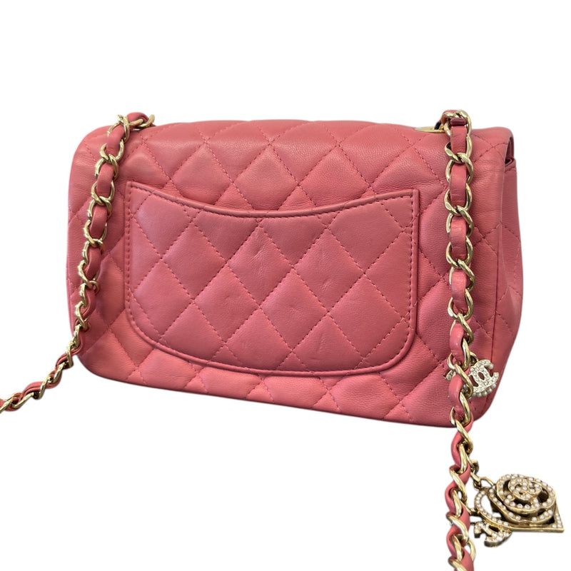 Women's Valentine Charms Mini Rectangular Flap Handbag Pink
