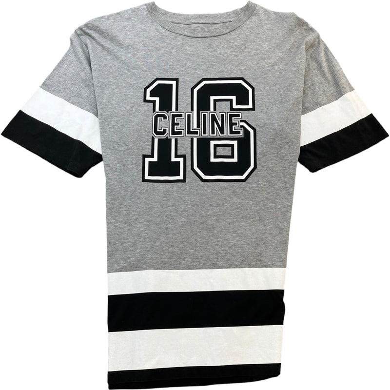 Men's Dysfunctional Bauhaus Oversized Number 16 T-Shirt Grey Size S