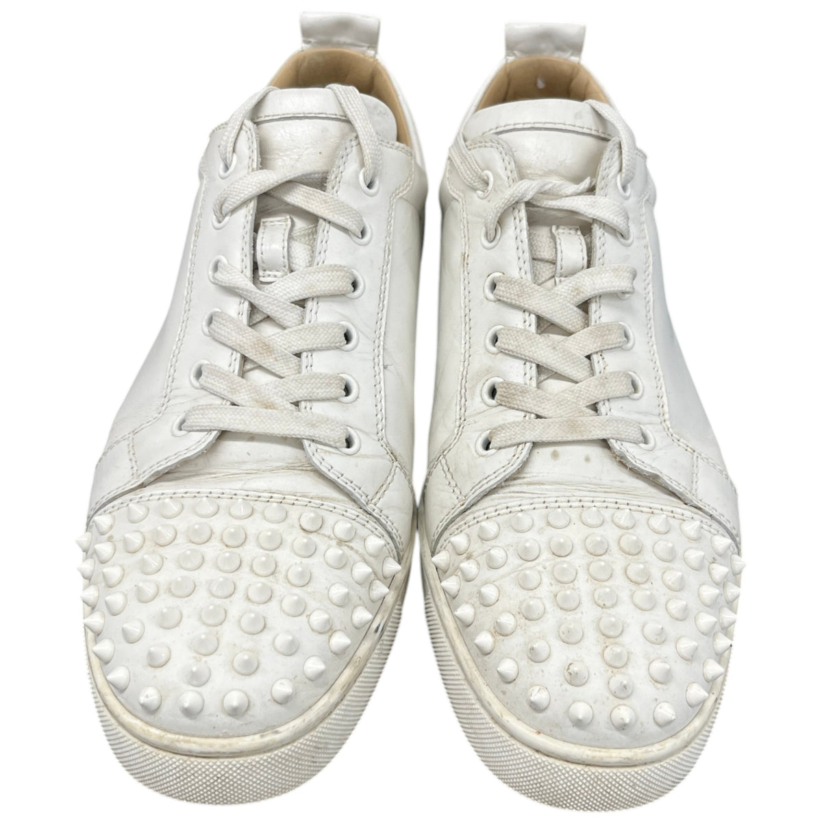 Men's Louis Junior Spikes Flat Low Trainers White Size UK 11 / EU 45 - Photo 6