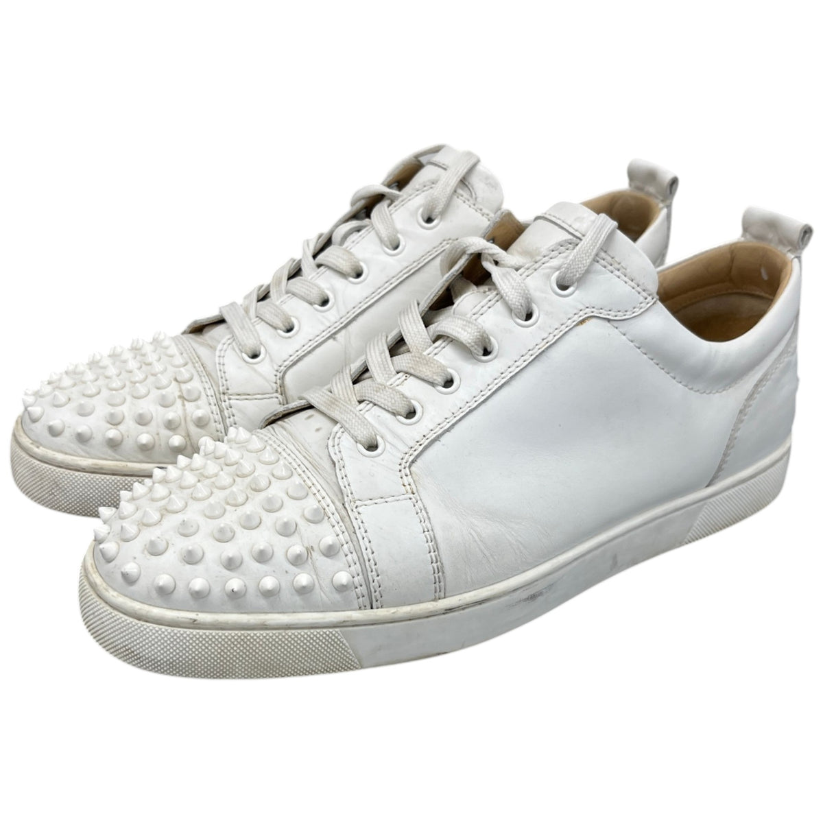 Men's Louis Junior Spikes Flat Low Trainers White Size UK 11 / EU 45 - Photo 9