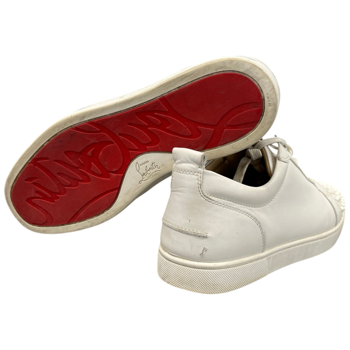 Men's Louis Junior Spikes Flat Low Trainers White Size UK 11 / EU 45 - Photo 10