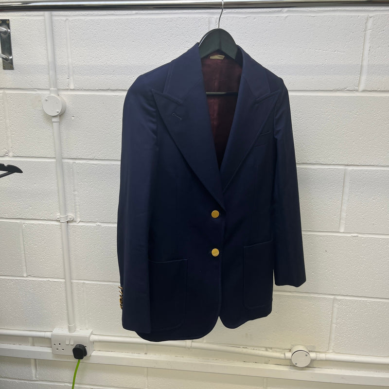 Women's Single Breasted Blazer Jacket Navy Size IT 38 / UK 6