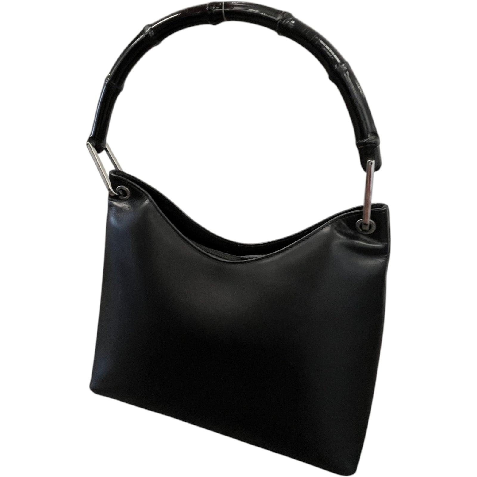 Women's Bamboo Hobo Bag Black - Photo 8