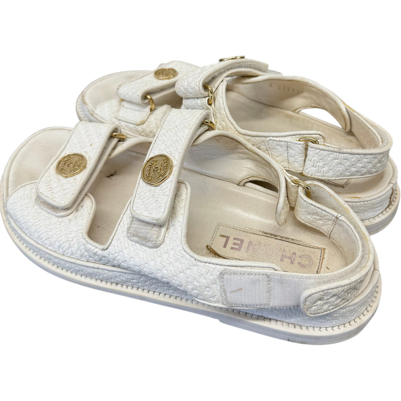 Women's Dad Sandals White Size UK 6 / EU 39