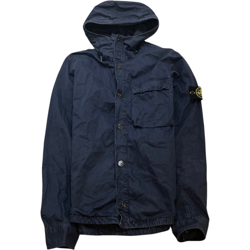 Men's Applique Logo OverShirt Navy Size M