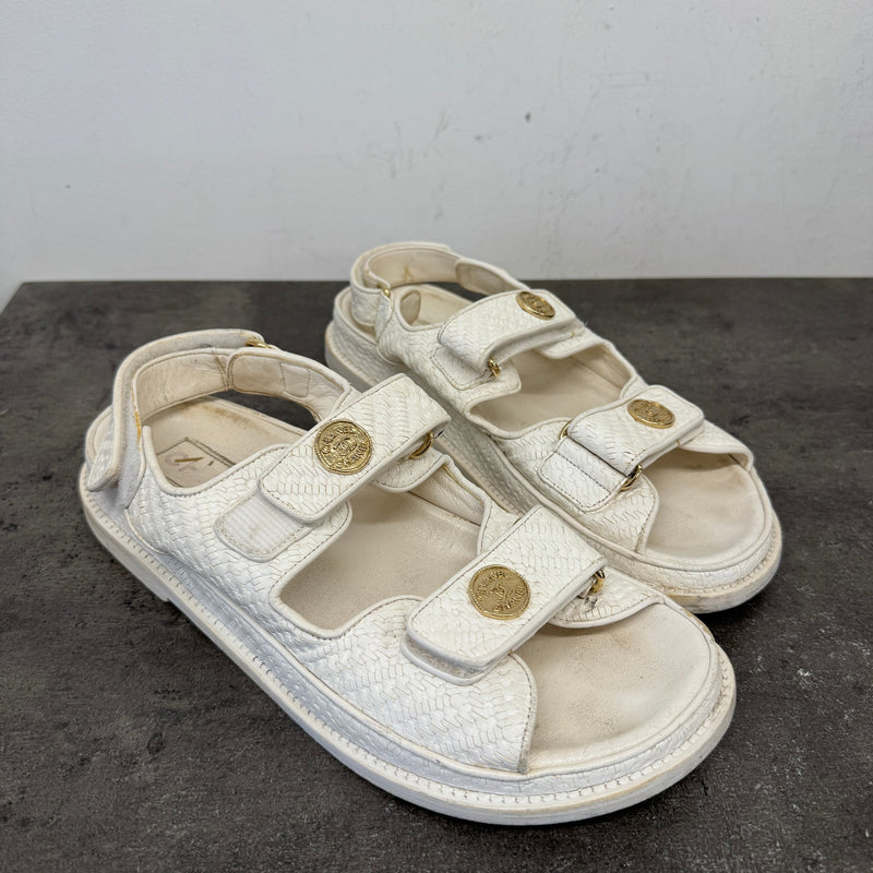 Women's Dad Sandals White Size UK 6 / EU 39