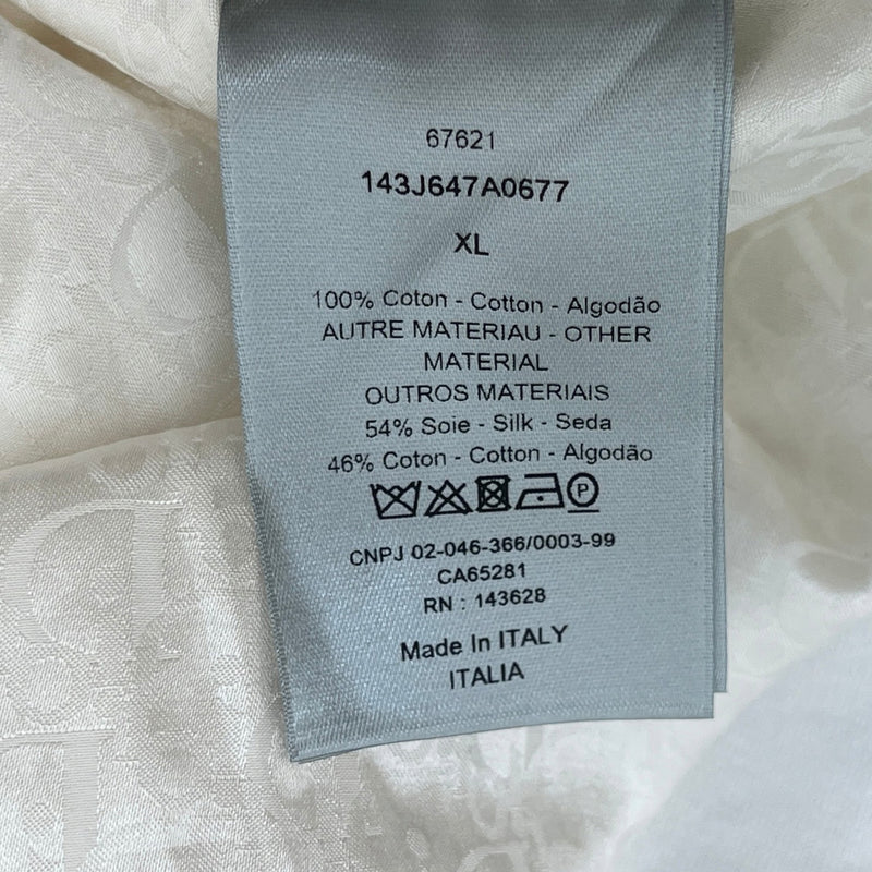 Men's Oblique Layered T-Shirt White Size XL