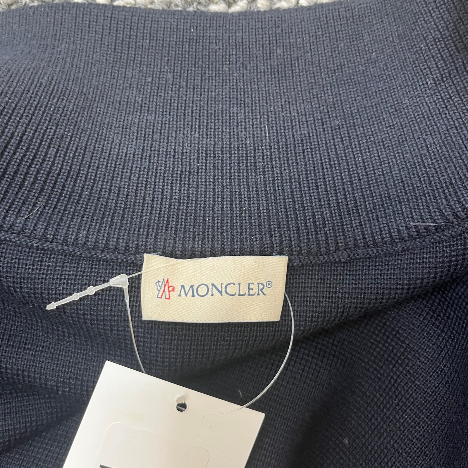 Men's Cardigan Tricot Jacket Navy Size L - Photo 7