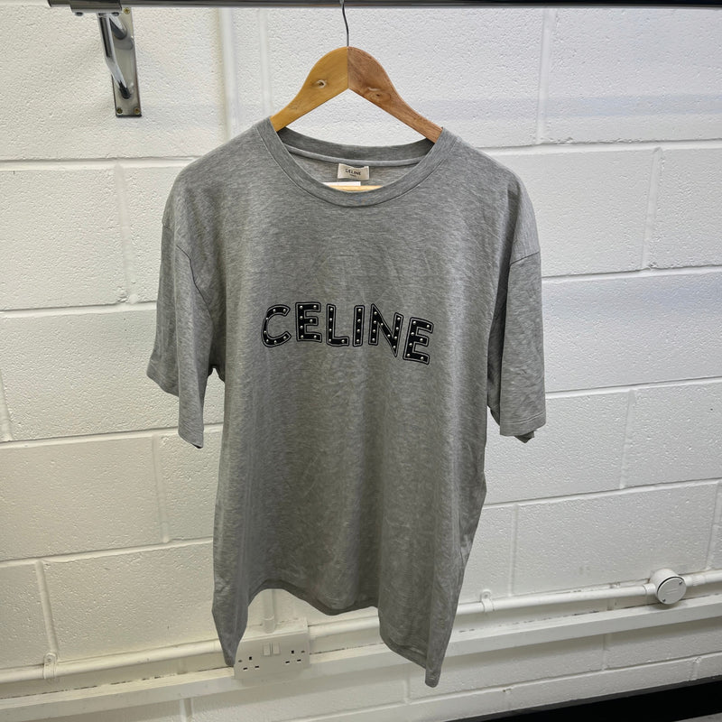Men's Studded T-Shirt Grey Size L