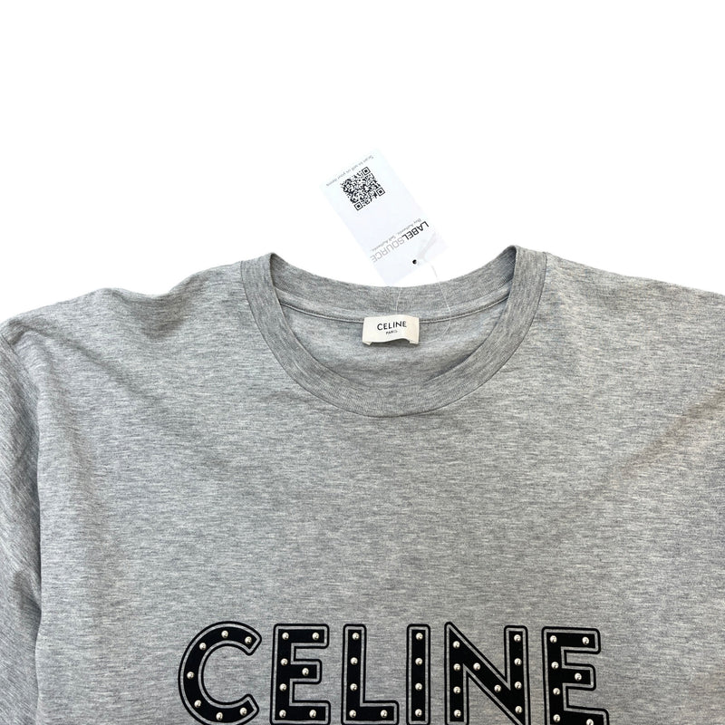 Men's Studded T-Shirt Grey Size L