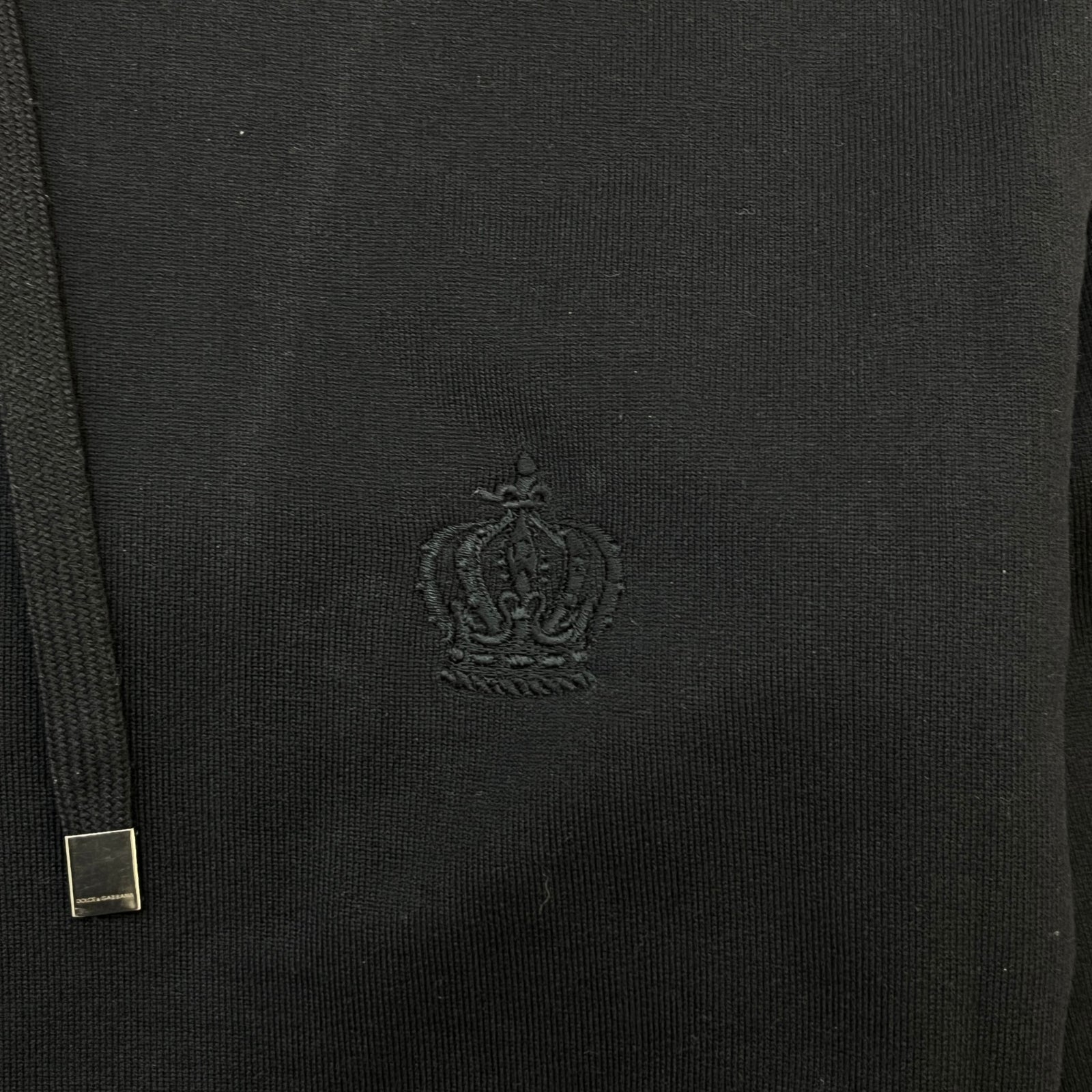 Men's Crown Embroidered Logo Hoodie Black Size IT 48 / UK M - Photo 5