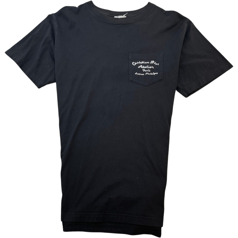 Men's Embroidered Logo T-Shirt Black Size L