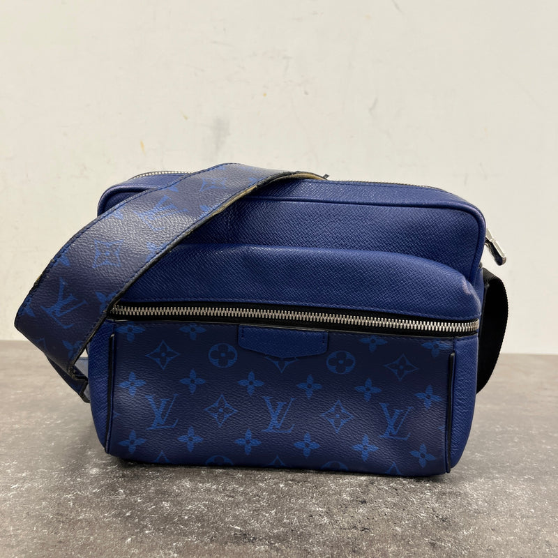 Men's Taigarama Monogram Outdoor Messenger Bag Blue