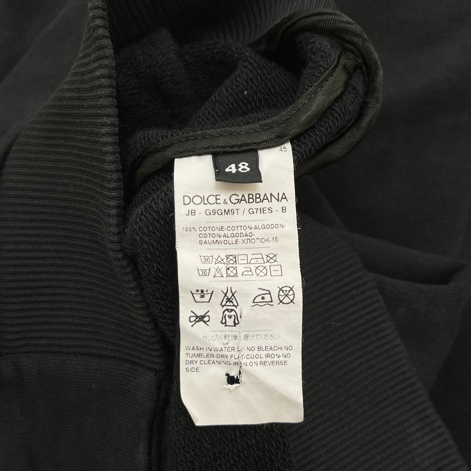 Men's Crown Embroidered Logo Hoodie Black Size IT 48 / UK M - Photo 7