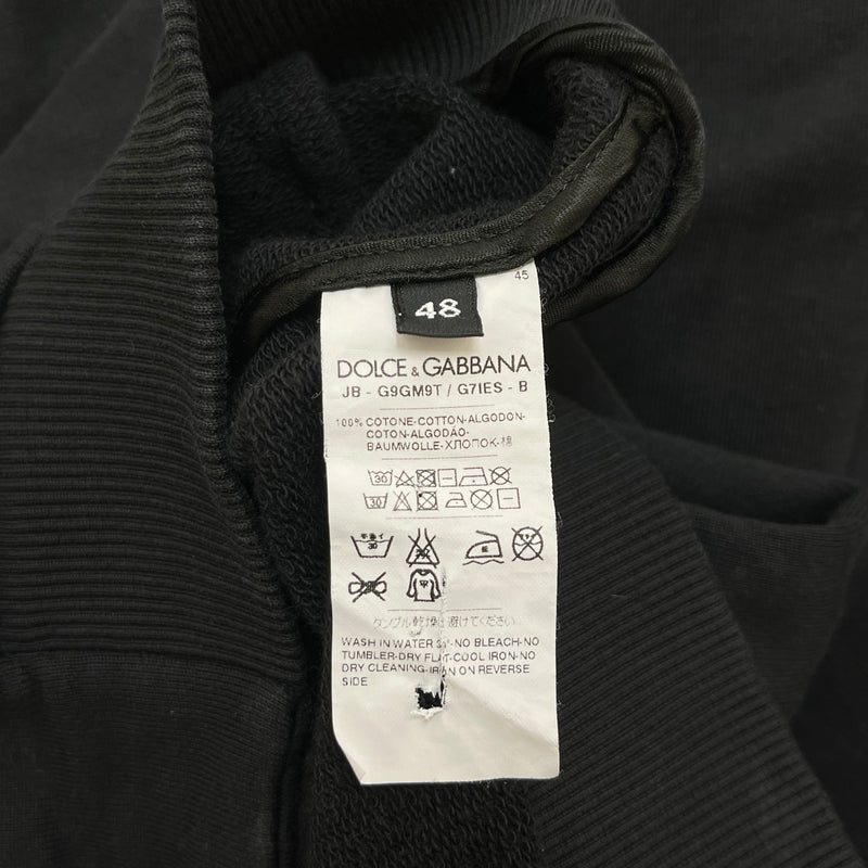 Men's Crown Embroidered Logo Hoodie Black Size IT 48 / UK M