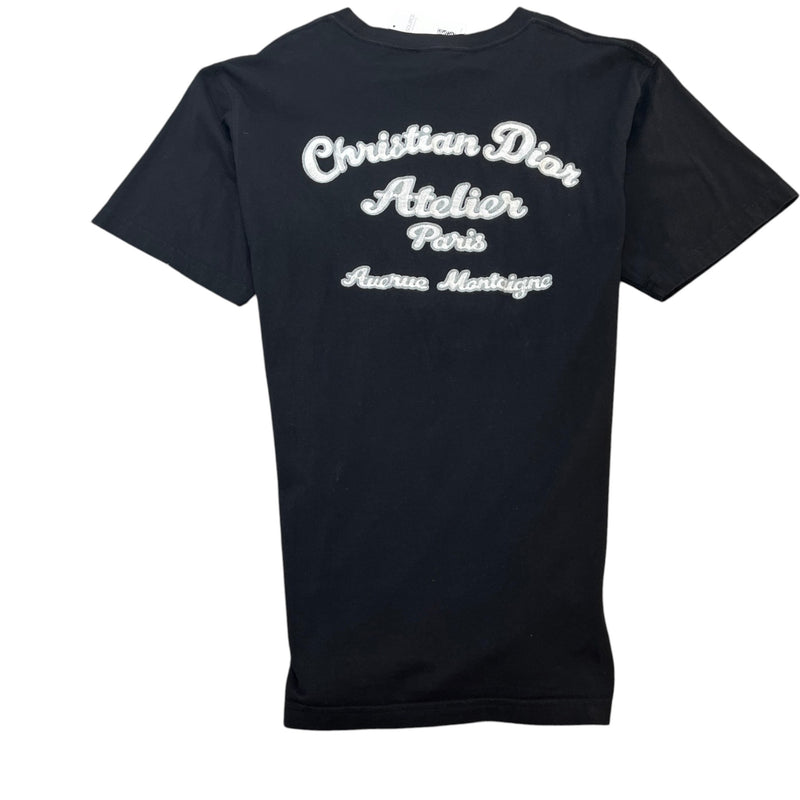 Men's Embroidered Logo T-Shirt Black Size L