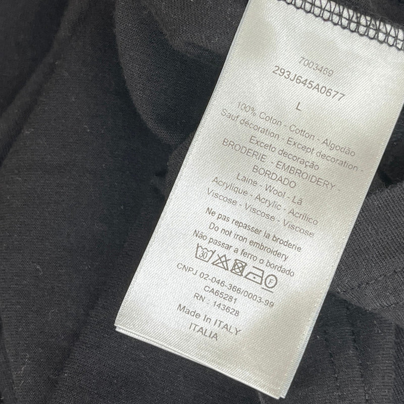 Men's Embroidered Logo T-Shirt Black Size L