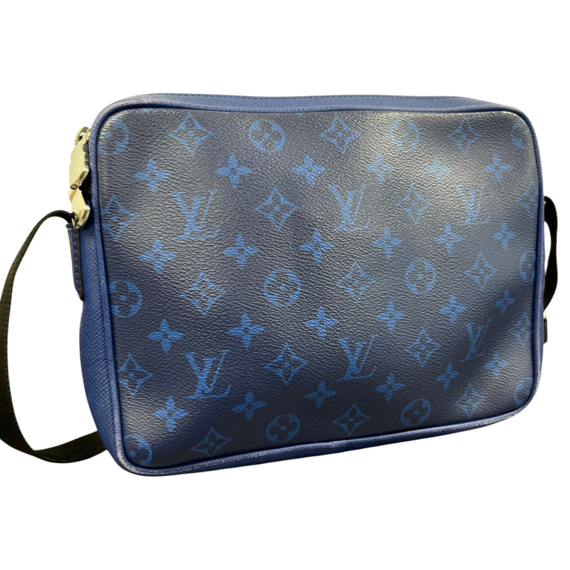 Men's Taigarama Monogram Outdoor Messenger Bag Blue