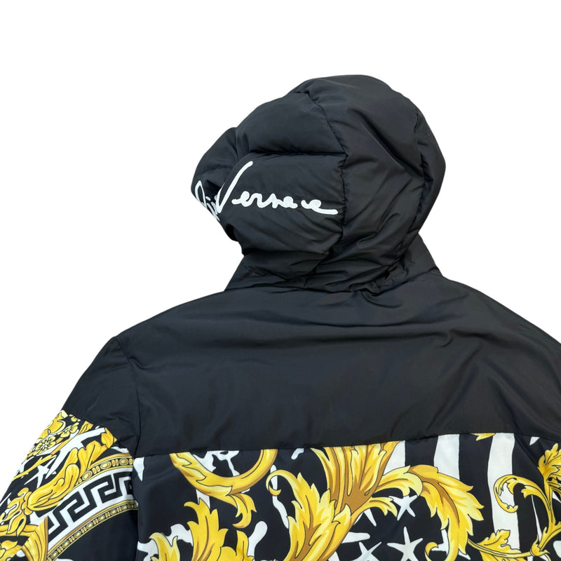 Women's Baroque Print Down Jacket Black Size M / UK 10