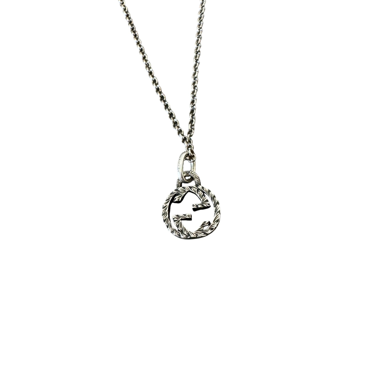 Women's Interlocking G Necklace Silver - Photo 3