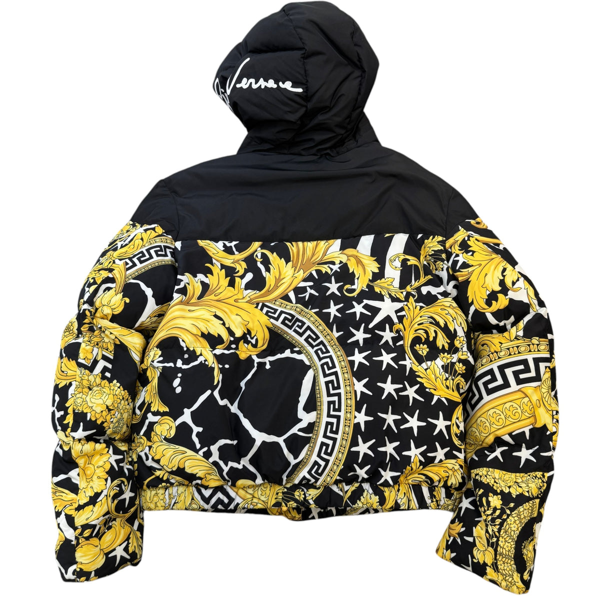 Women's Baroque Print Down Jacket Black Size M / UK 10 - Photo 2