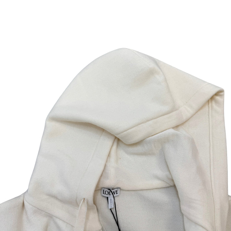 Women's Anagram Pocket Zip Up Hoodie Cream Size XS / UK 6