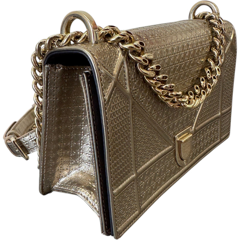 Women's Diorama Flap Handbag Gold