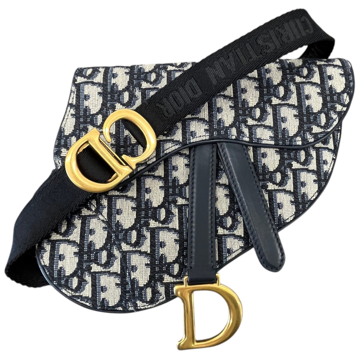 Women's Oblique Saddle Belt Bag Navy - Photo 1