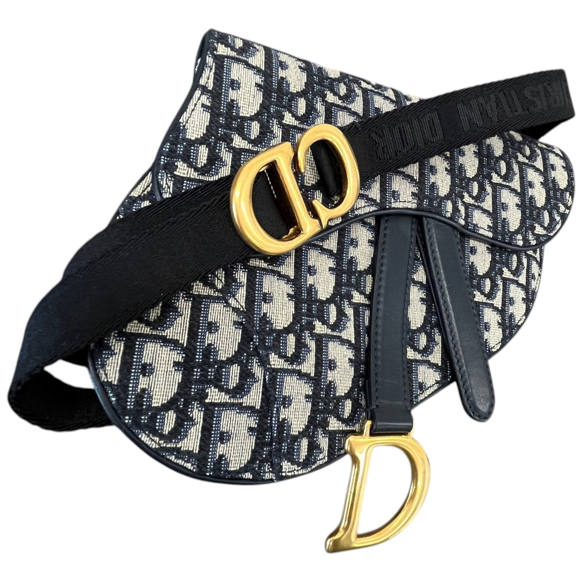 Women's Oblique Saddle Belt Bag Navy - Photo 5