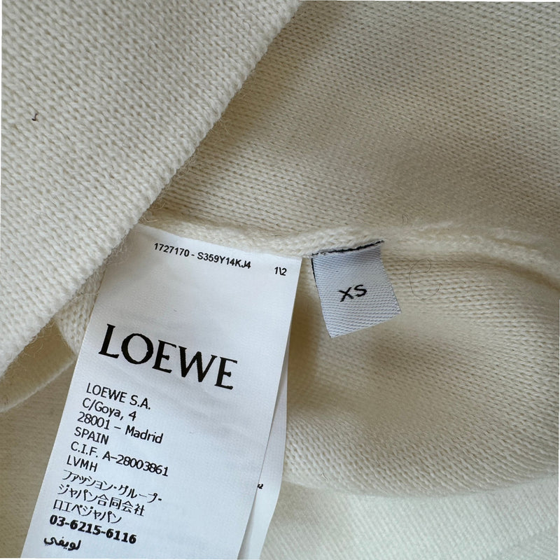 Women's Anagram Pocket Zip Up Hoodie Cream Size XS / UK 6